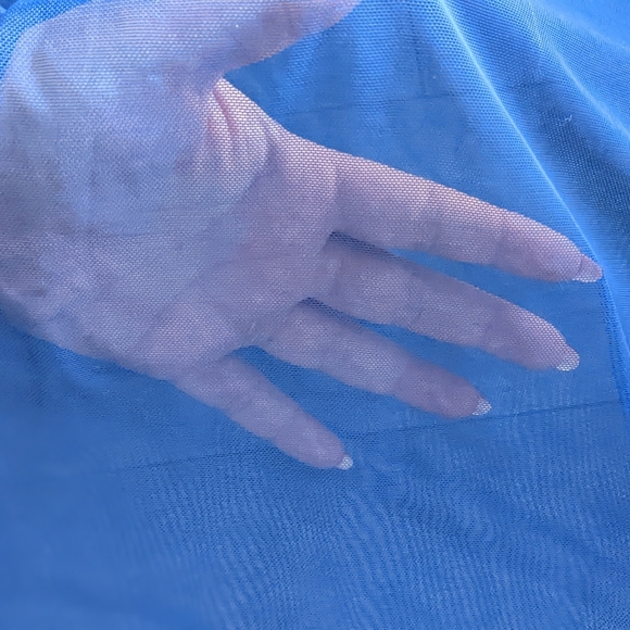 Oge Ajibe Blue Mesh Engrave Turtleneck - Picture 4 of 4